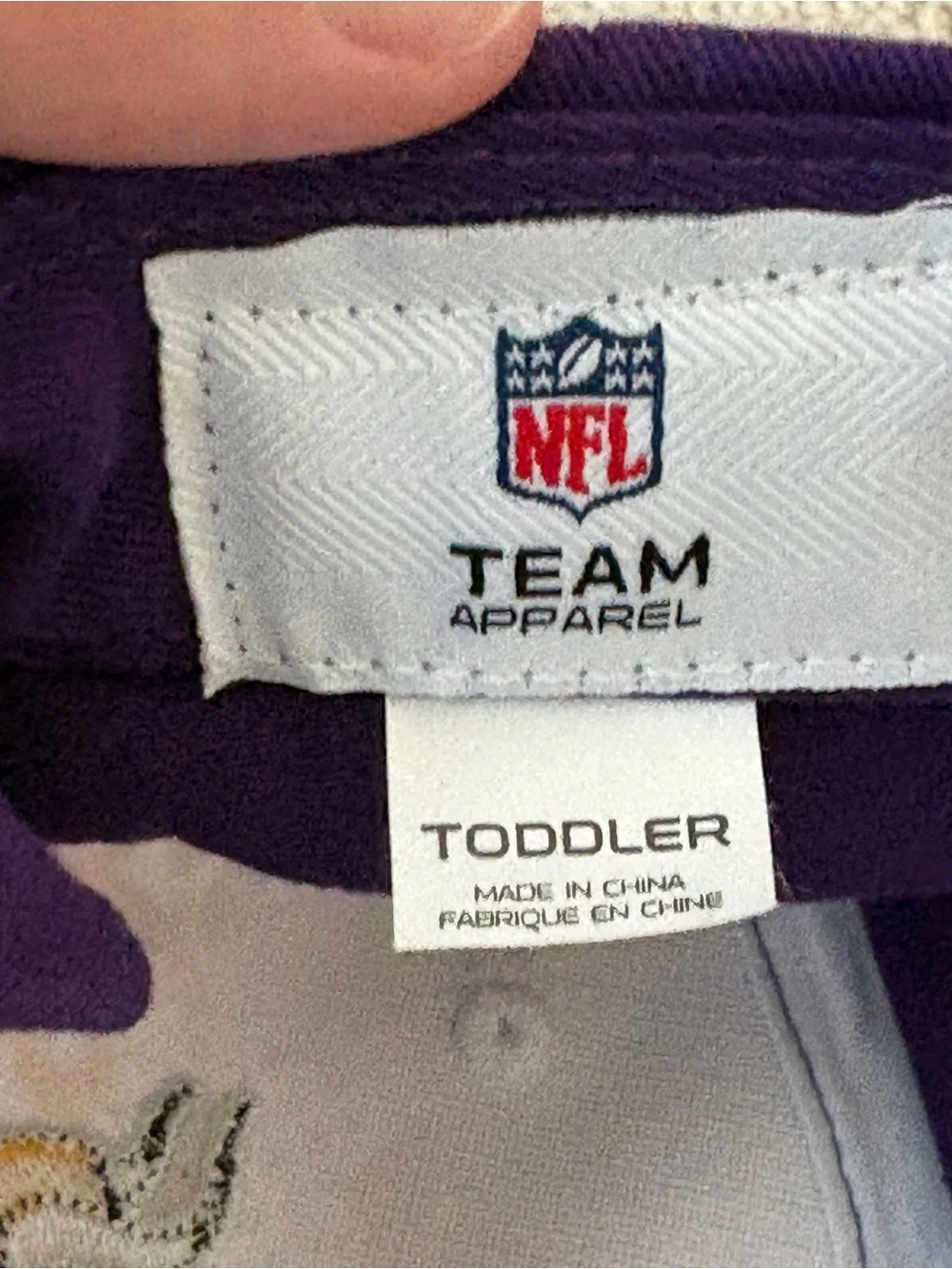 NFL Team Apparel Toddler Girl MN Minnesota Vikings Hat Adjustable Football